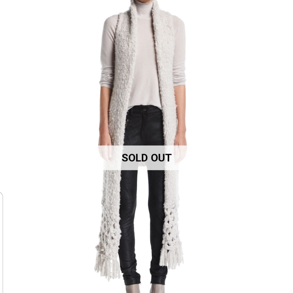 Gentry Portofino Fringed Knit Cashmere Vest